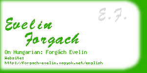 evelin forgach business card