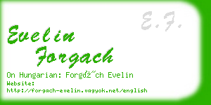 evelin forgach business card